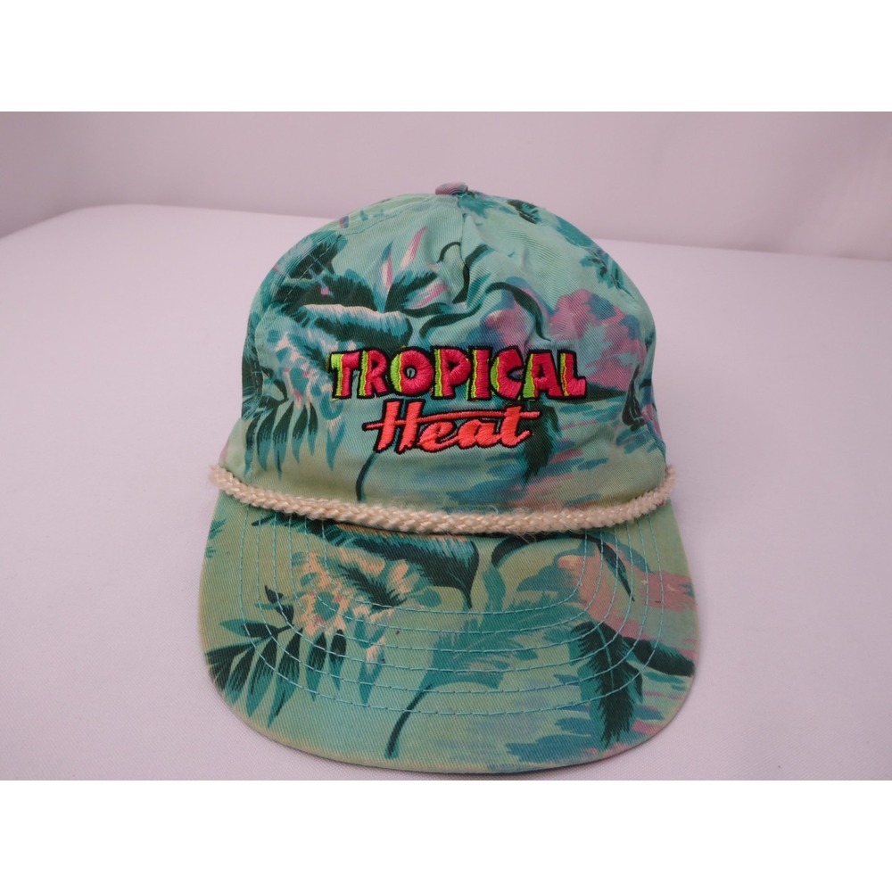 VTG Tropical Heat Floral Hawaiian Rope Snapback Hat Cap